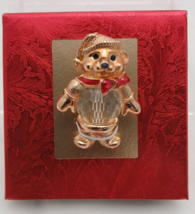 Swarovski Savvy Christmas Cub Bear Pendant Collectible - $24.91