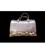 Womens Handbag Tote Bag Silicone, Sweet Candy Jelly rose gold and cheeta... - $24.75