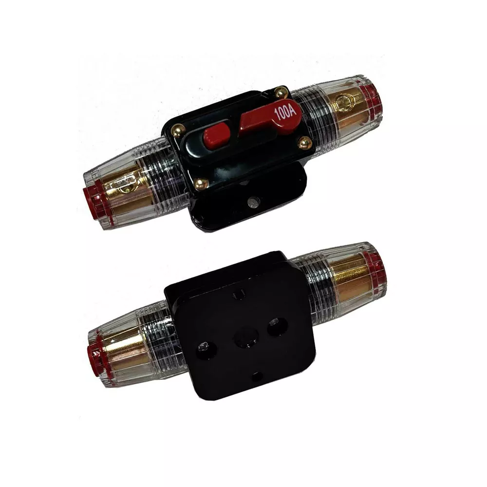 Stereo Audio 12V Circuit Breaker Fuse Inline Fits 4 8 Gauge Wire 100 AMP - $16.70