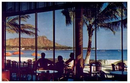 The Royal Hawaiian with views of Diamond Head and Waikiki Beach Hawaii Postcard - £5.89 GBP