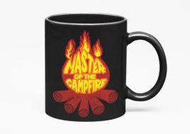 Make Your Mark Design Master Of The Campfire. Funny Camping Themed, Black 11oz C - £17.15 GBP+