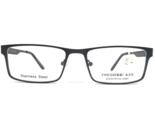 Fregossi Eyeglasses Frames 635 Gun Gunmetal Black Rectangular Full Rim 5... - $51.21