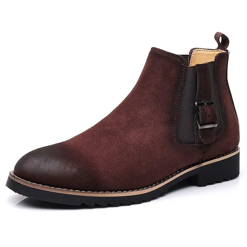 men&#39;s fashion party banquet dress chelsea boots black brown   leather shoes  boy - £114.49 GBP