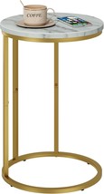 Function Home C Table End Table, Marble Gold Metal Frame - $708.31 MXN