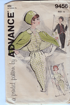Vintage 1960s Sheath Dress Cardigan Jacket Bust 36&quot; Advance 9456 - £11.81 GBP
