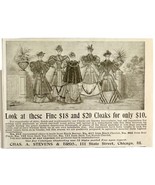 Chas Stevens Cloaks Capes 1894 Advertisement Victorian Clothing ADBN1bbb - $374.24 MXN