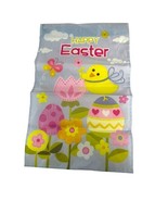 Happy Easter Small Garden Welcome Flag  19”x 12&quot; Eggs Butterflies Bird F... - £14.92 GBP