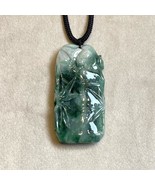 Bamboo Carved Jade Pendant, Peace Pendant, Genuine Type A Jadeite, Plant... - €809,82 EUR