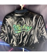 Rare vintage Disney Mickey And Co Puffer Shiny Bomber Jacket coat Medium... - €89,34 EUR