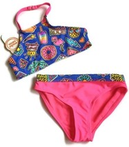 Girls Emoji Bikini Swimsuit 4 5 XS- Pineapples &amp; Donuts Two Piece - $10.00