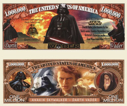 ✅ Star Wars Darth Vader 50 Pack 1 Million Dollar Collectible Novelty Bil... - £14.78 GBP