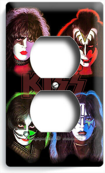 KISS HARD ROCK BAND SOLO ALBUM INSPIRED OUTLET WALL PLATE MUSIC STUDIO ART DECOR