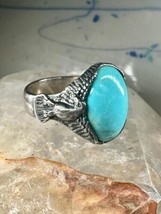 Carolyn Pollock ring Eagle turquoise band sterling silver size 10 women men - £109.20 GBP
