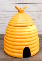 Rustic Wildlife Busy Honey Bumblebee Bee Hive Beehive Ceramic Cookie Jar... - €27,54 EUR