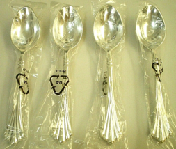 Royal Plume International/Wm. Rogers Silver Plate 4 Pieces Soup Place Spoons New - £15.71 GBP