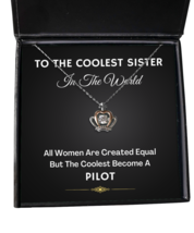 Pilot Sister Necklace Gifts - Crown Pendant Jewelry Present From Sister Or  - £40.05 GBP