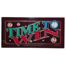 VTG Slot Machine Glass &quot;Time to Win&quot; 1992 Sigma Game Inc 16.25”x8” ~ 410772 - £20.42 GBP