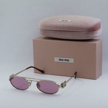 MIU MIU MU54ZS ZVN50D Pale Gold/Dark Pink Mirror Silver 53-19-140 Sunglasses ... - £250.07 GBP