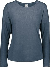 Augusta Sportswear Womens Lux Tri-Blend Long Sleeve Shirt, Storm Heather, XL - £10.23 GBP