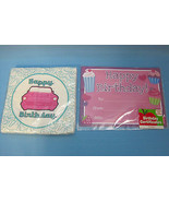 Birthday 18 Pink Car 2ply Napkins &amp; 12 Pack Party Certificates Cupcake D... - £10.35 GBP