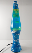 Vintage 1990s Original Lava Lite Blue Psychedelic Swirl Lava Lamp With New Bulb! - $99.00