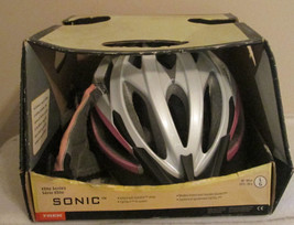 NEW Bontrager Sonic Elite Helmet - Silver/pink STRIPPING 60 - 64 CM with... - £46.24 GBP