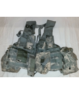 MOLLE II ACU FLC TACTICAL FIGHTING LOAD CARRIER VEST CHEST RIG &amp; 20 POUC... - £41.95 GBP