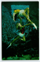 Weeki Wachee Mermaid Florida Postcard 2 Women Underwater Acrobats Chrome Unused - £10.09 GBP