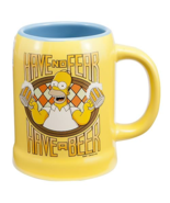 The Simpsons 67061 Homer  20 Ounce Ceramic Beer Stein Coffee Mug Cup Yellow - £26.40 GBP