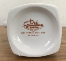 Vintage Tri Gemstone Ware Porcelain Creamer Sugar Salt Paper Cruet Tray Set - $39.99
