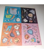 Vintage Sticker Sheet  Halloween Make A Monster American Greetings Witch... - $7.92