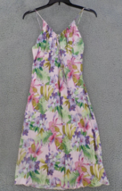 Island Scent Women Dress Sz M Floral Adjustable Spaghetti Strap Empire Waist Nwt - £15.72 GBP
