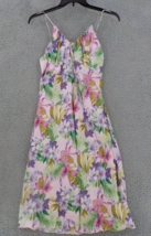 ISLAND SCENT WOMEN DRESS SZ M FLORAL ADJUSTABLE SPAGHETTI STRAP EMPIRE W... - £15.71 GBP