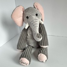 Scentsy Plush Elephant Ollie Plush Buddy Gray Plush Stuffed Elephant Zipper Back - $19.80