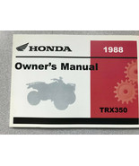 1988 Honda TRX350D TRX 350 FOURTRAX 4x4 Owners Operators Owner Manual New - €55,92 EUR