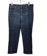 Gloria Vanderbilt Amanda Womens Blue Denim Ankle Jeans Petite 12P Relax ... - £15.71 GBP