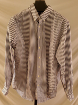 Ralph Lauren Black &amp; White Striped button Long Sleeve shirt Mens Size 3XB - $21.77