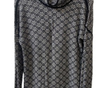 Ruby Road Sweater Size PL  Black White Tight Knit Long Sleeved Mock Neck - £8.75 GBP