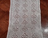 Vintage Crocheted Rectangle Doily, Dress Scarf, Table Runner, Ivory 10 x... - $13.97