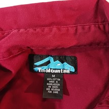 Tri Mountain Decatur Works Men's Red Cotton Button-Down Collar Shirt Size Medium image 3