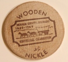 Vintage Morgan County Colorado Wooden Nickel  - £3.87 GBP