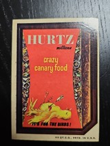 Topps Wacky Packages 2nd Series 1973 Hurtz Millions Crazy Canary Food St... - $18.93 CAD