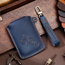 Hallmo Leather Car Key Case Cover Handmade Key Bag  for  Koleos Kadjar Megane Ta - £88.46 GBP