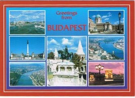 Hungary Postcard Budapest Multi View 7 - £2.35 GBP