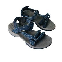 Teva Womens Size 6 Terra Fi Lite Sport Sandal Hook &amp; Loop Blue Geometric Print - £13.93 GBP