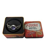 Fossill Ladys Watch Purple Blue Iridescent Scratches on glass - $25.65 CAD