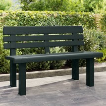 Garden Bench Green Polypropylene 43.3 x 20.5 x 28.0 in Durable - $2,700.90 MXN