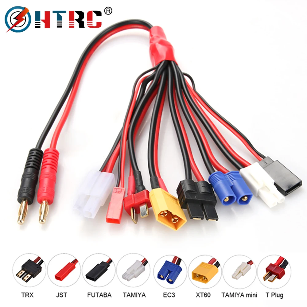 HTRC 8 in 1 RC Lipo Battery Charger Adapter Connector Splitter Cable 4.0 - £10.19 GBP