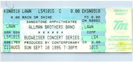 Vintage Allman Brothers Bande Ticket Stub Septembre 10 1995 Grès - $27.22
