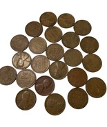 1929 Lincoln Wheat Cent Copper Coin Collection One Penny Lot of 23 - €4,35 EUR
